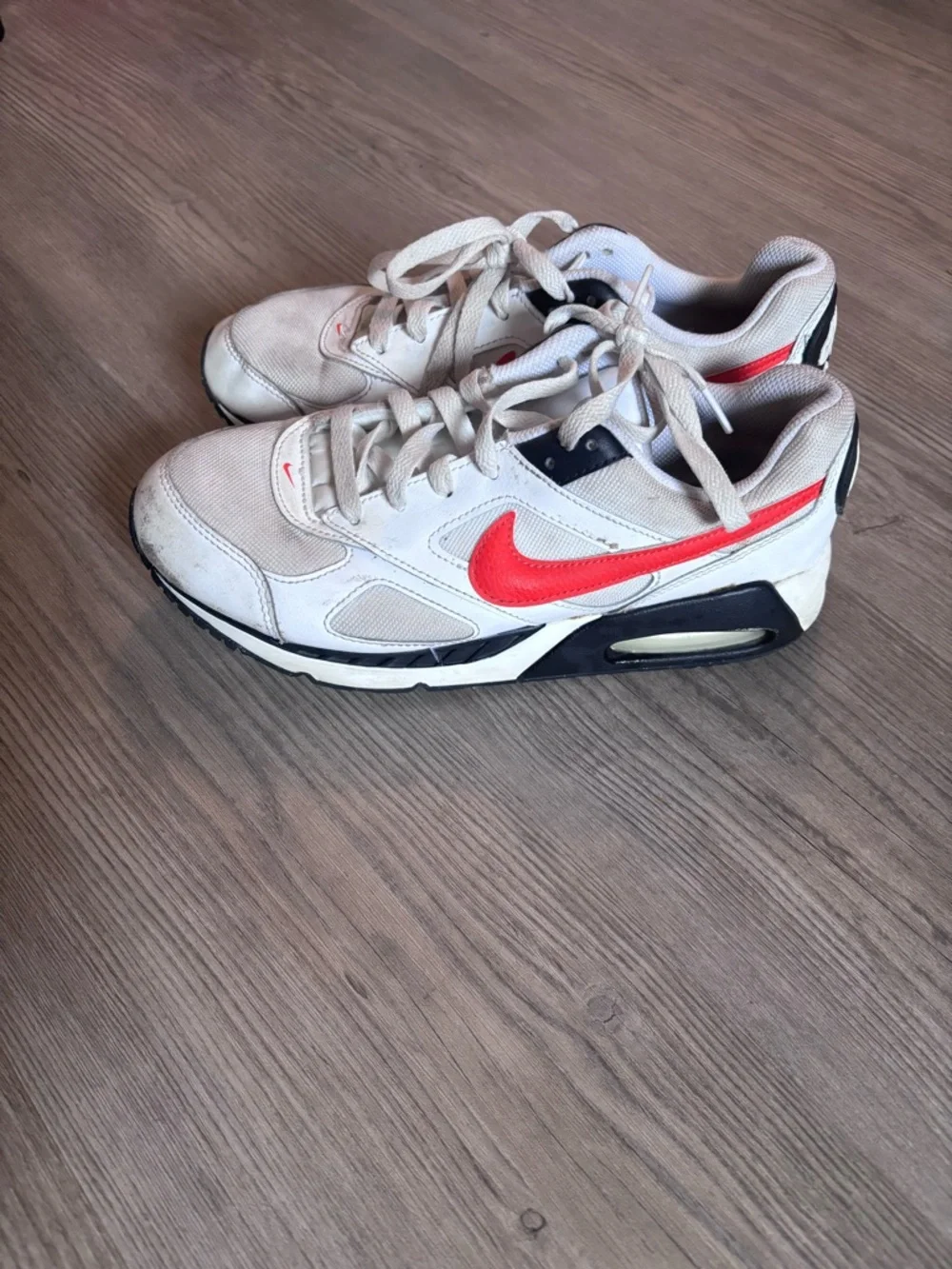 Nike Kids White Sneakers with orange Swoosh - Picture 2 of 5